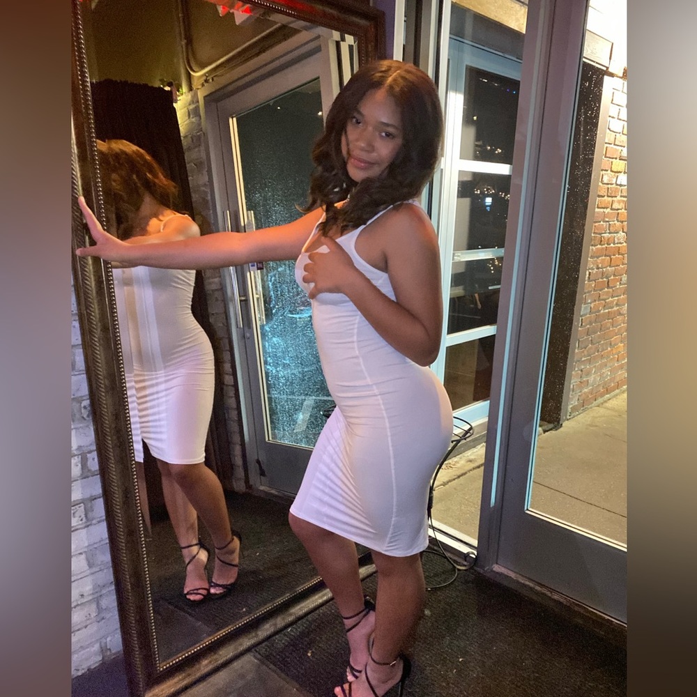 White Mini Tight Dress